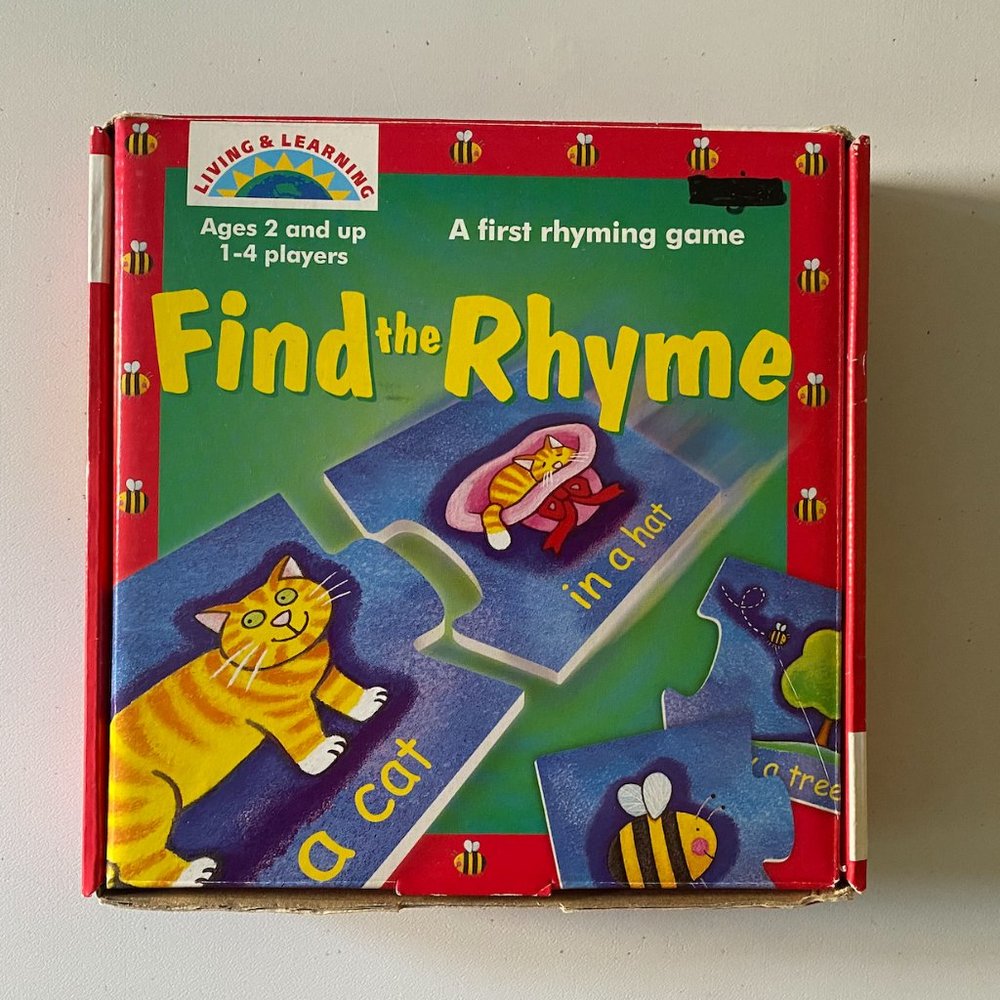 FIND THE RHYME: A first rhyming game Game by Living & Learning - Rare Find